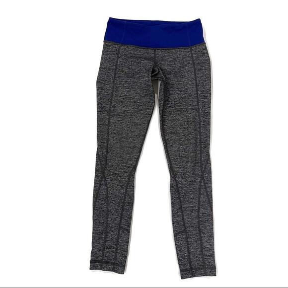 Lululemon Athletica Yoga Leggings Blue/Gray Size 4 - Picture 2 of 8